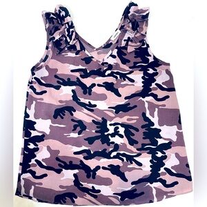 Adora purple, pink, and black camo tank. Large